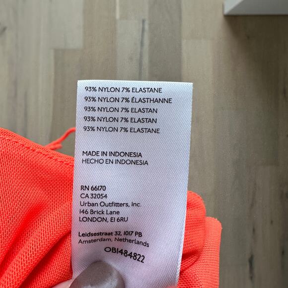 Urban Outfitters Bright Ora Sheer Cropped Top Size Small - Picture 7 of 7